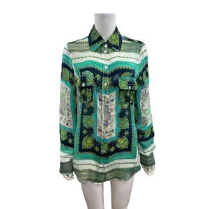 Alicia Bell Fine Garments By Bell Long Sleeve Silk Blouse